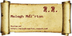 Melegh Márton névjegykártya