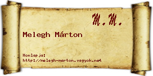 Melegh Márton névjegykártya