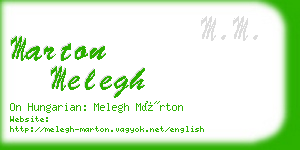 marton melegh business card